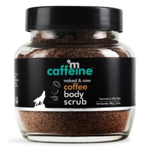 mCaffeine Exfoliating Coffee Body Scrub Powder Jar for Tan Removal&Soft-Smooth Skin|De-Tan Bathing Scrub With Coconut Oil,Removes Dirt&Dead Skin From Neck,Knees,Elbows&Arms| All Skin Types-100Gm