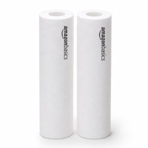 Amazon Basics RO Filter (Pack of 2) | 10-Inch 5 Micron PP Spun Sediment Filter | Universal Pre Filter Cartridge for Water Purifier | Compatible with Most RO Water Purifiers | Up to 5000L Filtration