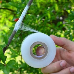 ecofynd 2 inch x 300meter Grafting Stretchable Tape for Nursery and Garden, Degradable Plant Repair Tapes Self-Grafting Clear Film for Fruit, Floral, Tree and Plants Grafting Film Tool (Pack of 1)
