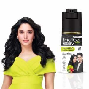 Indica Hair Color Shampoo|Natural Black|Ammonia Free|180ml