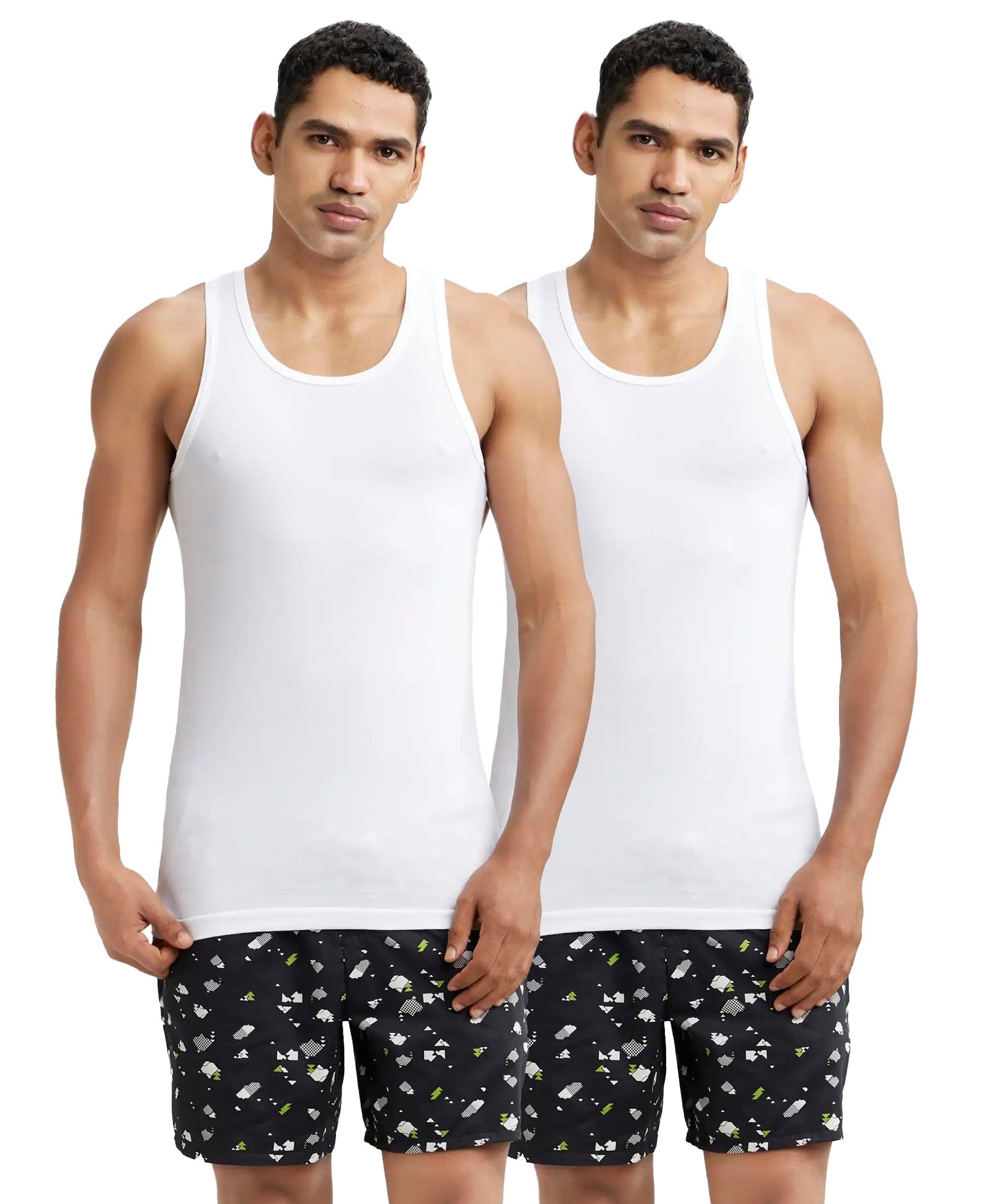 Jockey 8820 Men’s Super Combed Cotton Round Neck Slim Fit Sleeveless Vest with Extended Length for Easy Tuck (Pack of 2)