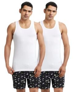 Jockey 8820 Men Super Combed Cotton Round Neck Sleeveless Vest (Pack of 2)