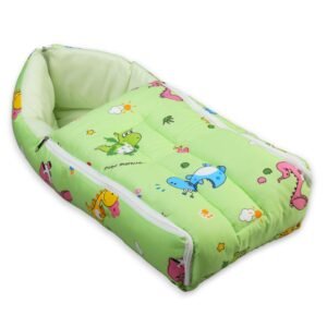 LuvLap 3 in 1 Baby Sleeping Bag and Carry Nest, Cotton Bed Cum Infant Portable Bassinet, forbaby Carrying and co Sleeping, Unisex Baby Bedding Set for New Born 0-12 Months (Animal Print,Multicolor)