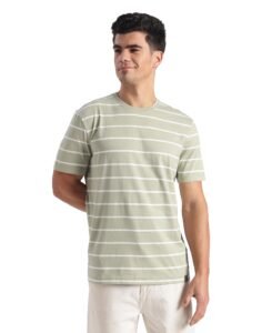 Jockey 2715 Men Super Combed Cotton Rich Striped Round Neck Half Sleeve T-Shirt Regular Fit