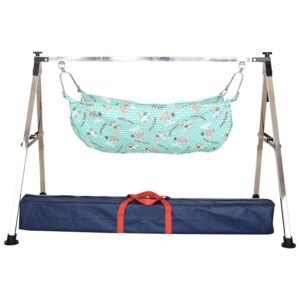 A to Z Hub Boy’s and Girl’s Portable Folding ghodiyu,with Free Indian Style Cotton Cloth/Ghodiyu/(Black)
