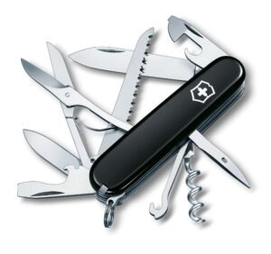 Victorinox Swiss Army Knife – 15 Functions, Multi-Utility Tool – Black, 91 mm – 1.3713.3