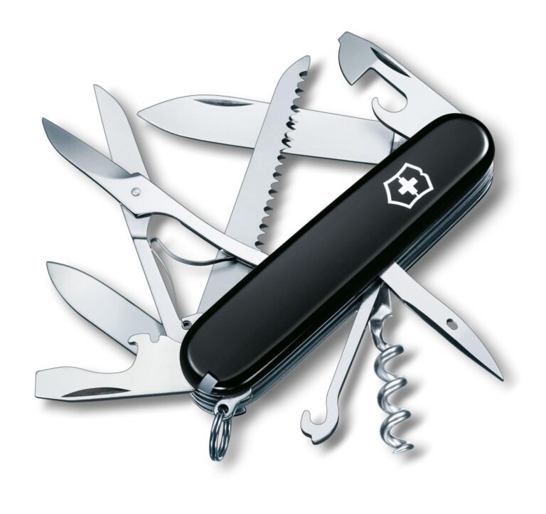 Victorinox Swiss Army Knife – 15 Functions, Multi-Utility Tool – Black, 91 mm – 1.3713.3