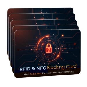 SaiTech IT RFID Blocking Card for Credit Debit ID Card, Oragne CL, 5 Pcs
