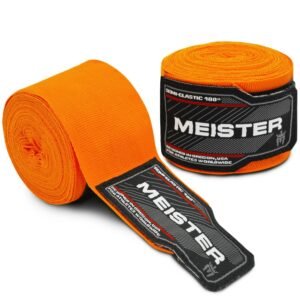 Meister Adult 180″ Semi-Elastic Hand Wraps for MMA & Boxing (Pair) – Orange