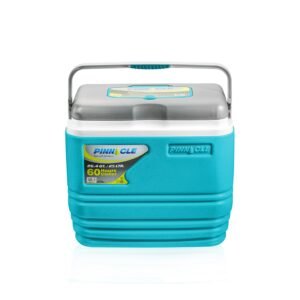 Pinnacle Primero Chiller Ice Box 25 LTR| Fit 45 cans| Holds Ice Upto 60hrs |Portable Insulated Cooler IceBox with Drink Holder & Dry Storage| Perfect for Car Travel, Medical, Picnic,Sport.