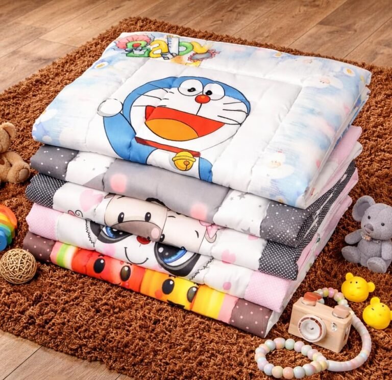 FRIDO New Cotton New Born Baby Godadi, Crib Sheet, Bedding Set, Pack of 5Baby Godadi, Blue, Pack of 5