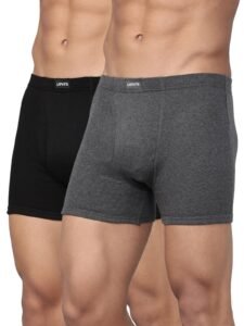 Levi’s 010 Classic Boxer Briefs for Men | 100% Pure Cotton | Breathable | Branded Inner Elastic | Anti-Roll Waistband | Supportive Gusset | Functional Fly | No Ride-Up Long Length Fit | Pack of 2