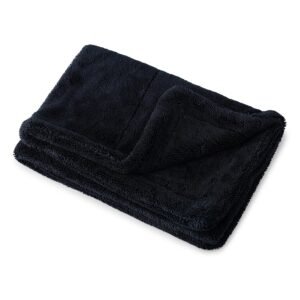 ShineXPro Microfiber Cloth for Car – Big Daddy 1500 GSM Large (60×40 CM) Twisted Loop Car Cleaning Cloth – Edgeless Design with Plush Pile and Lint Free Cloth for Drying and Detailing (Black)