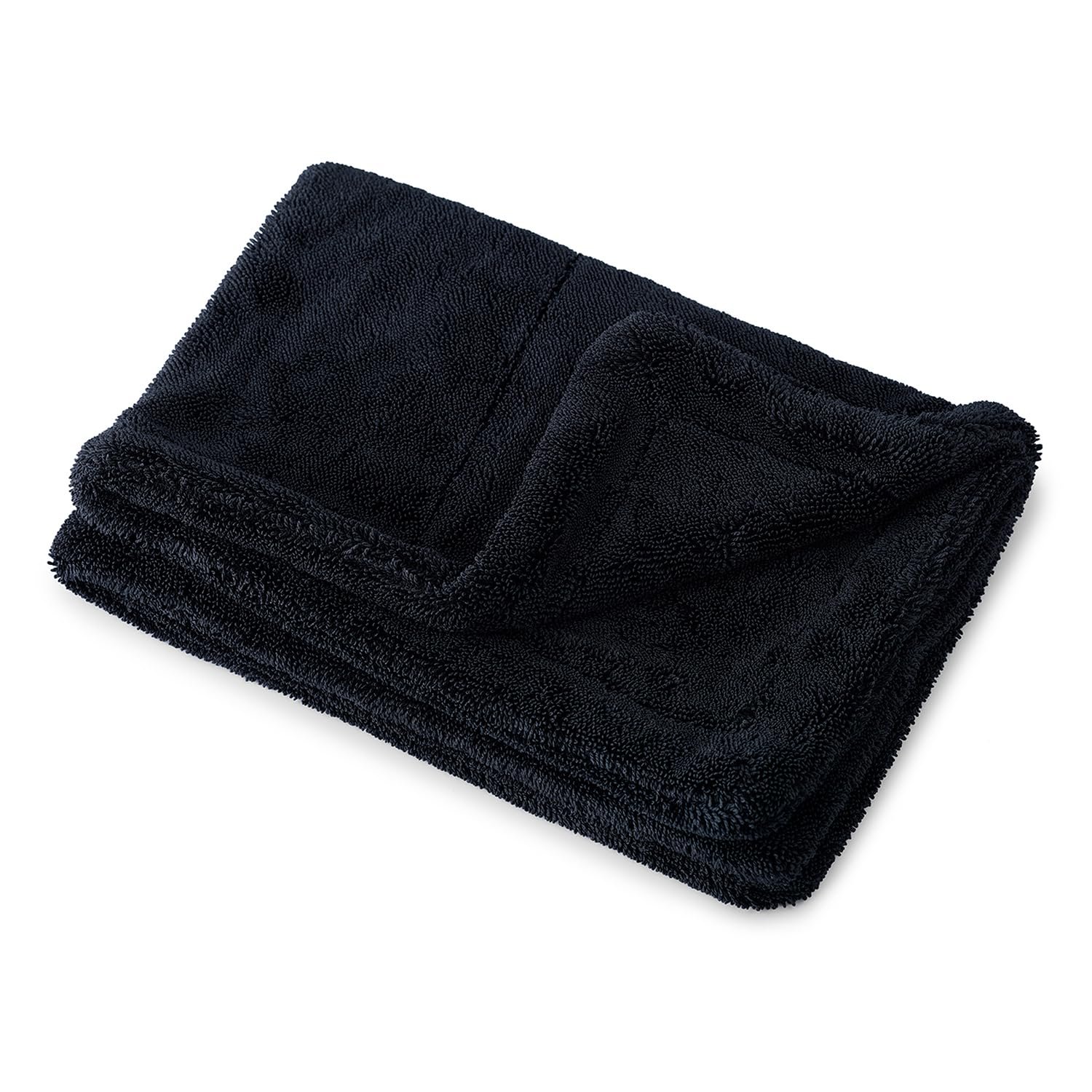 ShineXPro Microfiber Cloth for Car – Big Daddy 1500 GSM Large (60×40 CM) Twisted Loop Car Cleaning Cloth – Edgeless Design with Plush Pile and Lint Free Cloth for Drying and Detailing (Black)