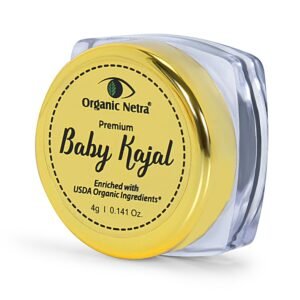 Organic Netra Baby Kajal 4g for Newborns Water-Resistant Smudgeproof Longlasting Enriched with Natural Organic Ingredients Safe for Sensitive Baby Skin No Harmful Chemicals Matte Finish