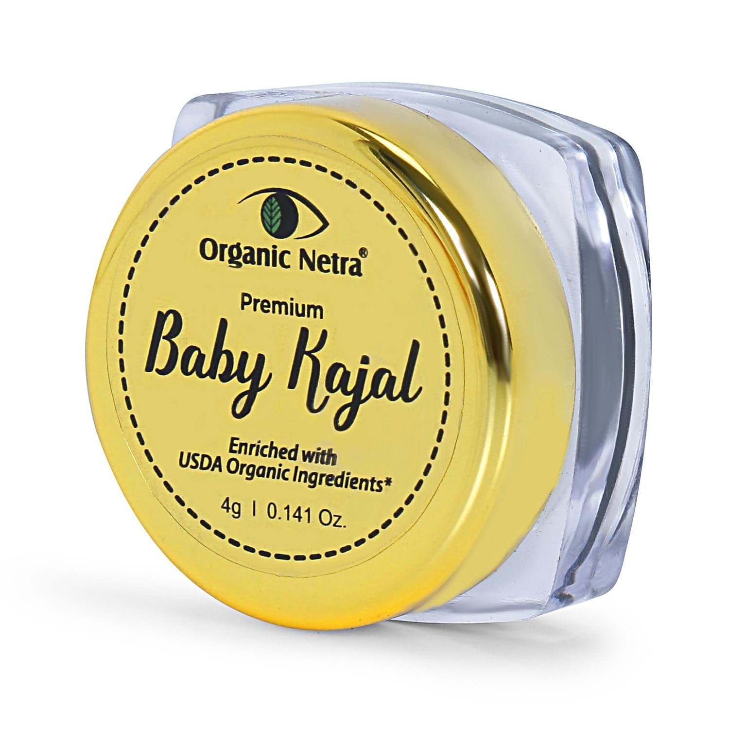 Organic Netra Baby Kajal 4g for Newborns Water-Resistant Smudgeproof Longlasting Enriched with Natural Organic Ingredients Safe for Sensitive Baby Skin No Harmful Chemicals Matte Finish