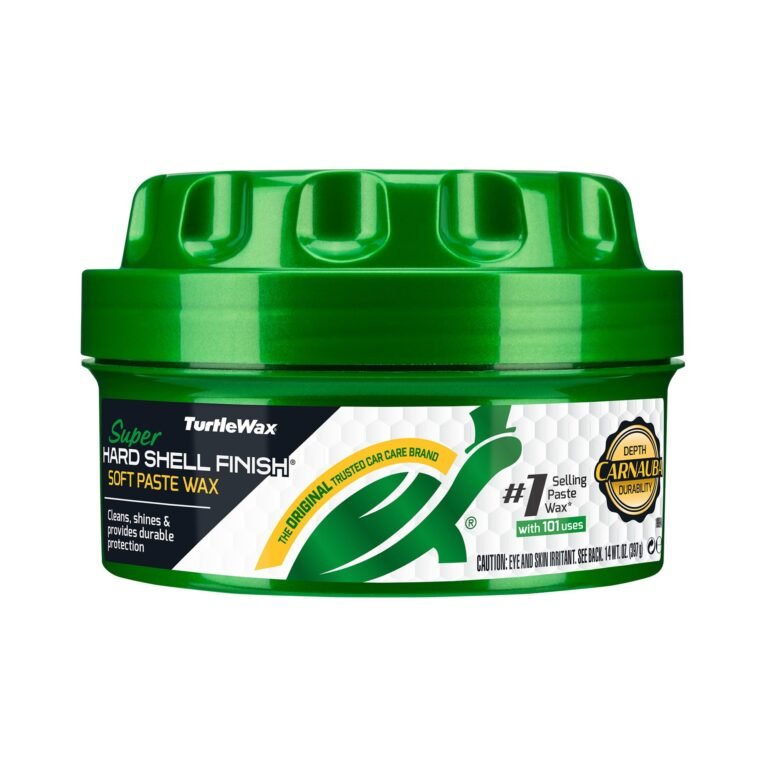 Turtle Wax Super Hard Shell Finish Paste Wax | Premium Carnauba Car Wax Polish for Deep Gloss Shine, Paint Protection & UV Protection