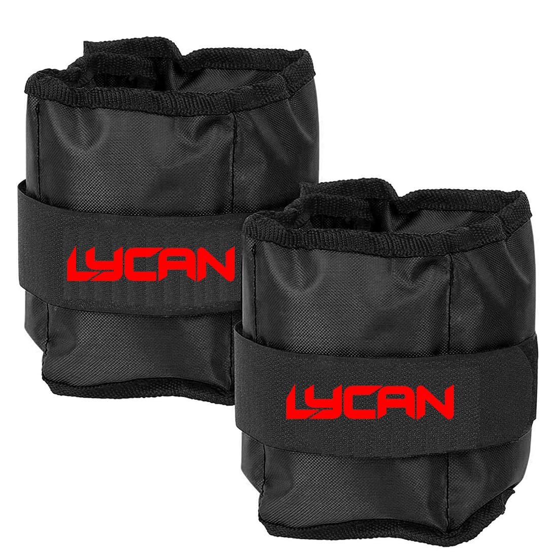 Lycan Wrist/Ankle Weights 2 kg (1 kg Each x 2 pc), rubber, black (1 kg pair)