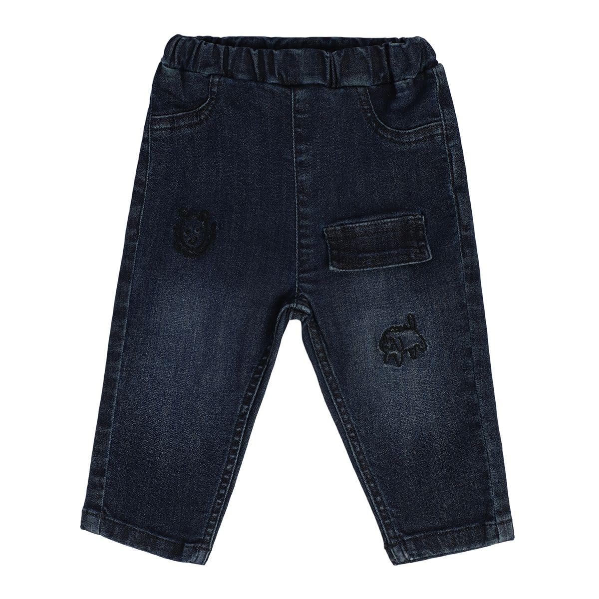 miniklub Baby Woven Cotton Denim Pant (Blue Color)