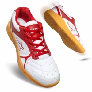 Vector X Ranger Synthetic Leather + Mesh Badminton/Court Shoes Plus Non Marking Crepe Rubber Outsole, Lightweight & Comfort Shoe Best for Squash, Table Tennis,Volleyball, Basketball & Indoor Sports