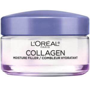L’OREAL PARIS Collagen Face Moisturizer, Skin Care, Day And Night Cream, Anti-Aging Face Cream To Smooth Wrinkles, Non-Greasy 1. 7 Oz.