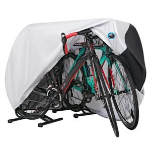 Bike Cover for 2-3 Bike Waterproof Outdoor Bicycle Cover with Lock Hole for Mountain Road Bikes