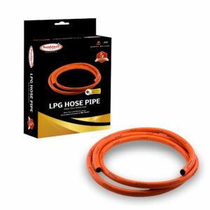 Sunblaze Fine Quality 3 Meter LPG Gas Pipe Flame Resistant, Leak Proof, Made With Reinforced Steel Wire for Home With 5 Years Manufacturer Warranty