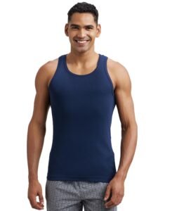 Jockey FP04 Men Super Combed Cotton Rib Round Neck Sleeveless Vest Regular Fit