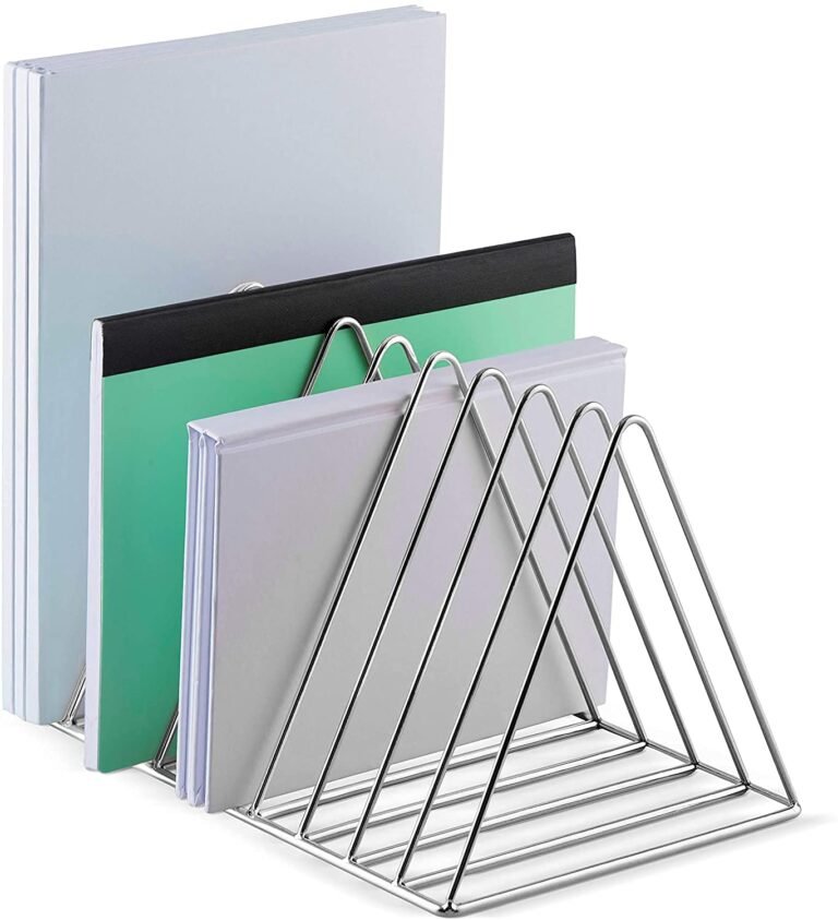 Zepdos Magazine and Newspaper Stand for Table, Office Desk Book Organizer, File Stand (Pack of 1)