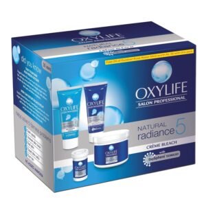 Oxylife Salon Professional Natural Radiance 5 Crème Bleach – 310g | Oxysphere Technology for Radiant & Even Skin Tone | Enriched with Vitamin E & Glycerine | Fights 5 Skin Problems
