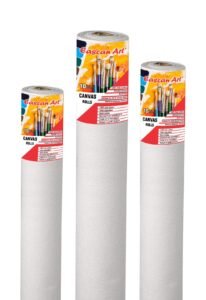 Painting Drawing and Sketch Accessories Cotton Primed Painting Canvas Roll 10 oz (36″ X 5mtr_White)