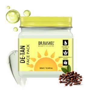 DR.RASHEL Beauty Elixirs De-Tan Face Pack for Glowing Skin, Oil Control, Acne, Pimples, Detan, Blemishes, Pigmentation & Brightening for Men & Women (380 Ml)