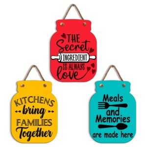 Sehaz Artworks Mason Jar Kitchen Decoration Items Stylish| 3 Set – 12″x7.5″