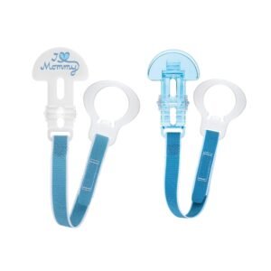MAM Love & Affection Pacifier Clip, I Love Mommy, Boy, 2-Count
