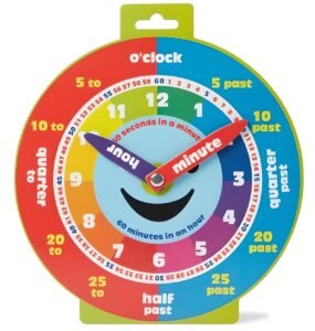 Morgan’s Direct Early Learning Education Clock Moveable Hands Happy Face Magnetic. – Easy to use and to learn for young children as well as durable and portable.