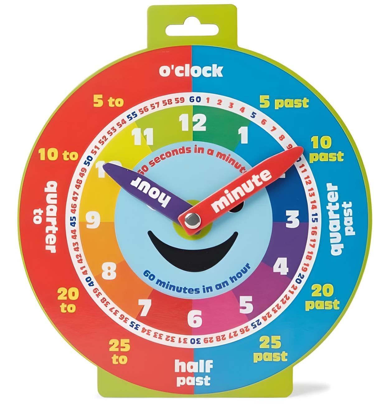 Morgan’s Direct Early Learning Education Clock Moveable Hands Happy Face Magnetic. – Easy to use and to learn for young children as well as durable and portable.