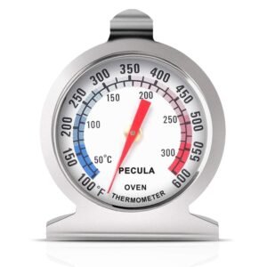 Oven Thermometer 50-300°C/100-600°F, Instant Read Stainless Steel for Oven Grill Fry Chef Smoker BBQ Baking Kitchen Cooking