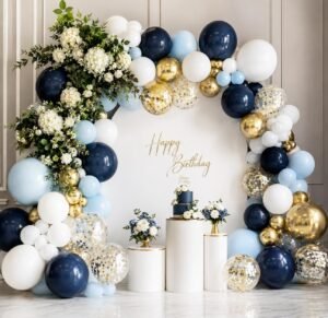 Party Propz Blue Balloons for Decoration – Pack of 84 Pcs Birthday Decoration Items for Boy | Blue Theme Decoration’s Kit | Metallic Balloons for Decoration’s | Balloon for Birthday (Latex)