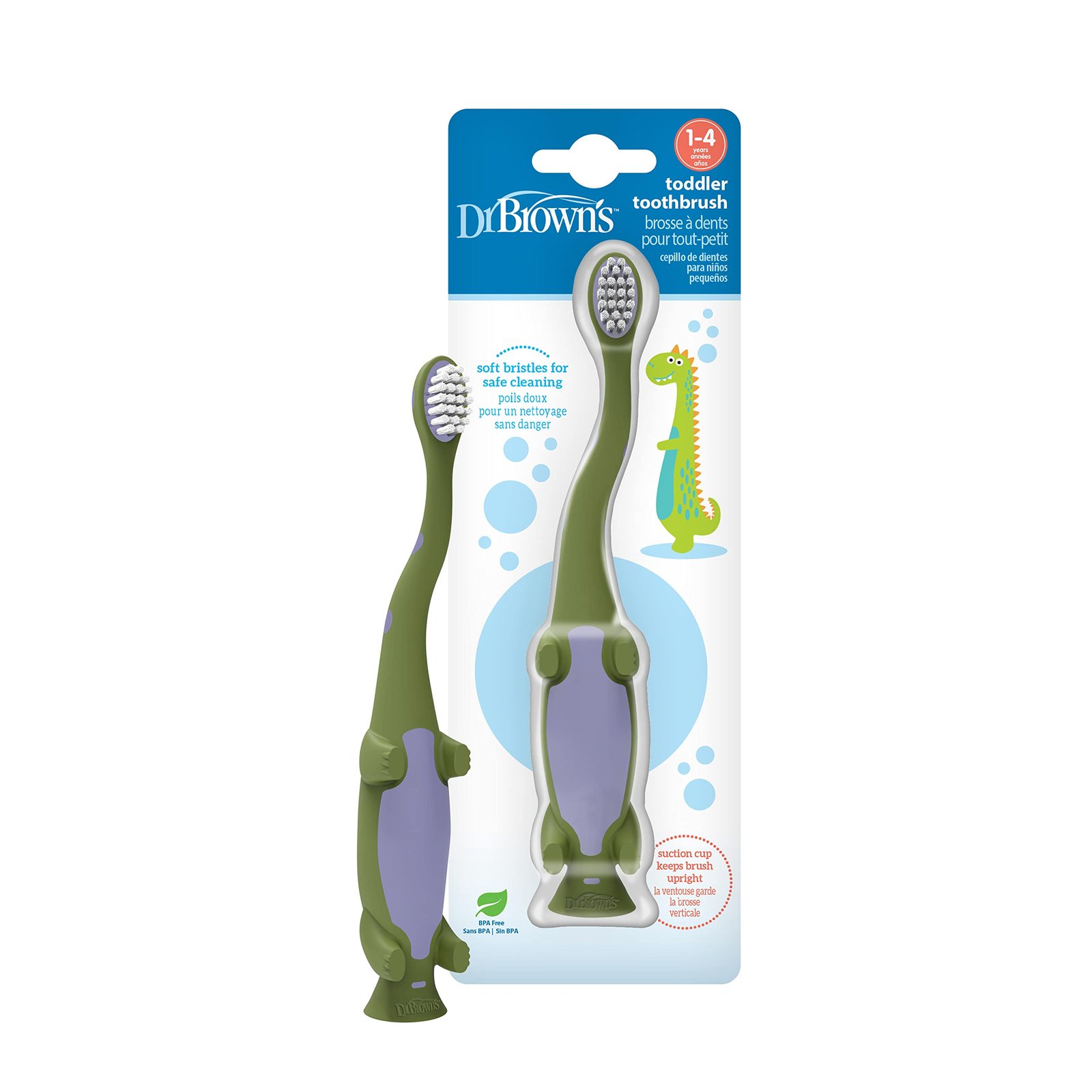 Dr. Brown’s Toddler Toothbrush, Dinosaur Green Manual