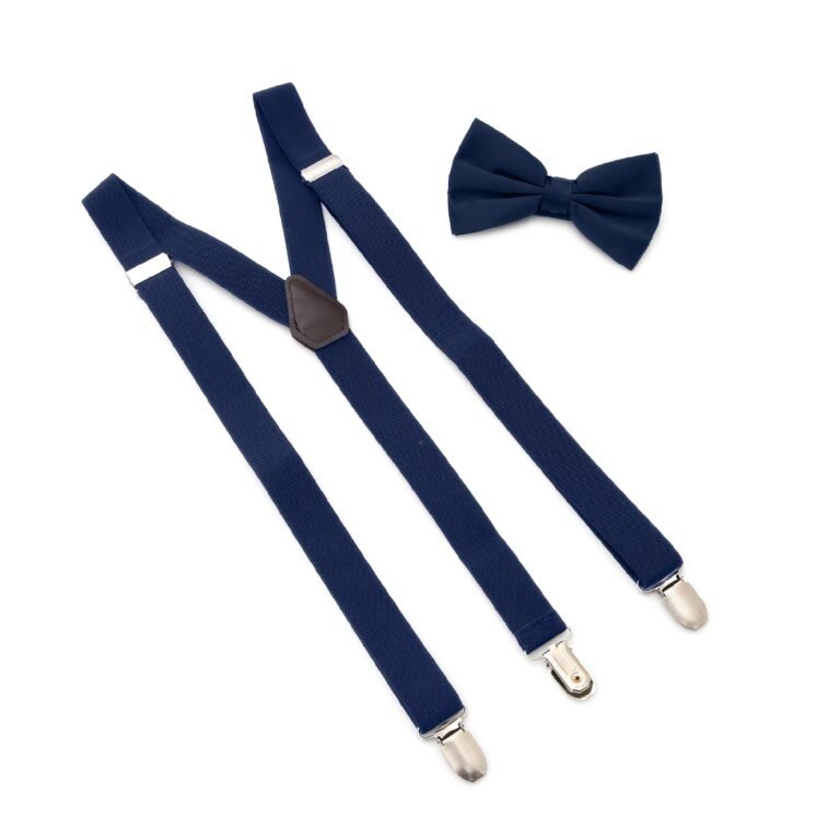 Bowtie and Suspenders for Men | Y Shape Suspender and Bow Tie | Many Colors to Choose From