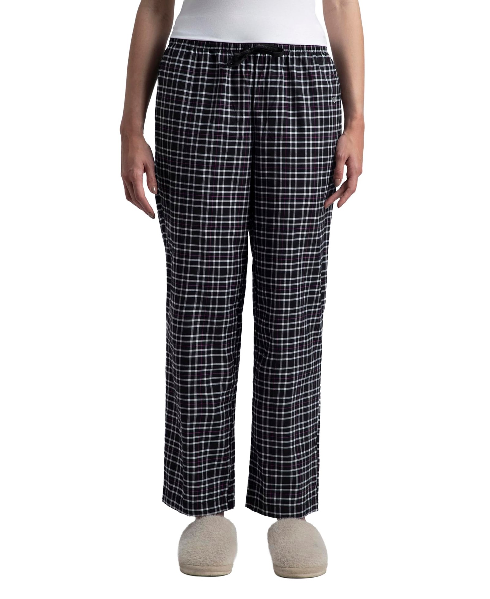 Jockey RX06 Women’s Super Combed Cotton Woven Fabric Relaxed Fit Striped Pyjama with Side Pockets (Checks & Prints May Vary)