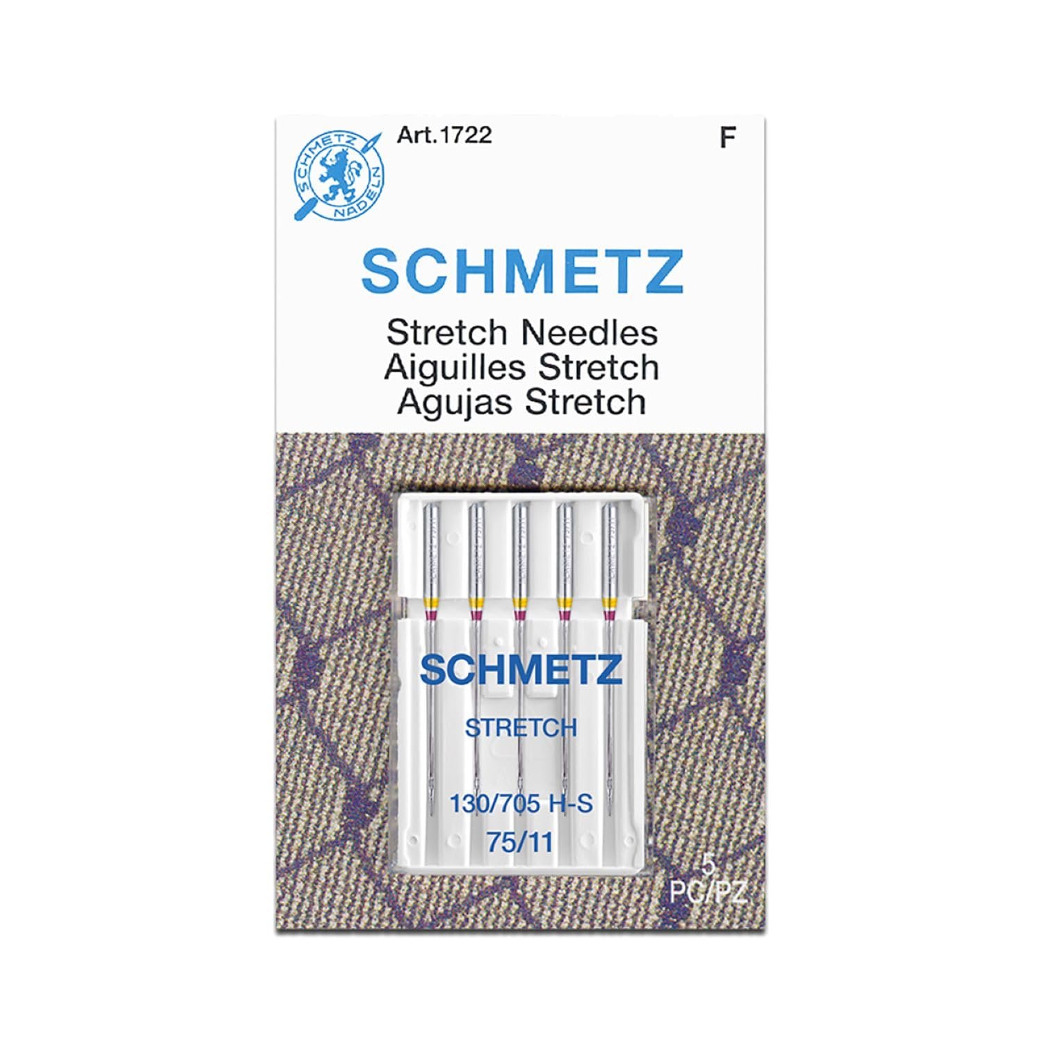 Schmetz 1722 Stretch Needles, 130/705 H-S 75/11, 5 per Pack