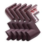 AMAZARA Baby Corner Guards – Pre-Taped Safety Edge Protectors for Furniture | Childproof Foam Cushions with Strong 3M Adhesive | 10 Pcs, Brown | Baby Proofing
