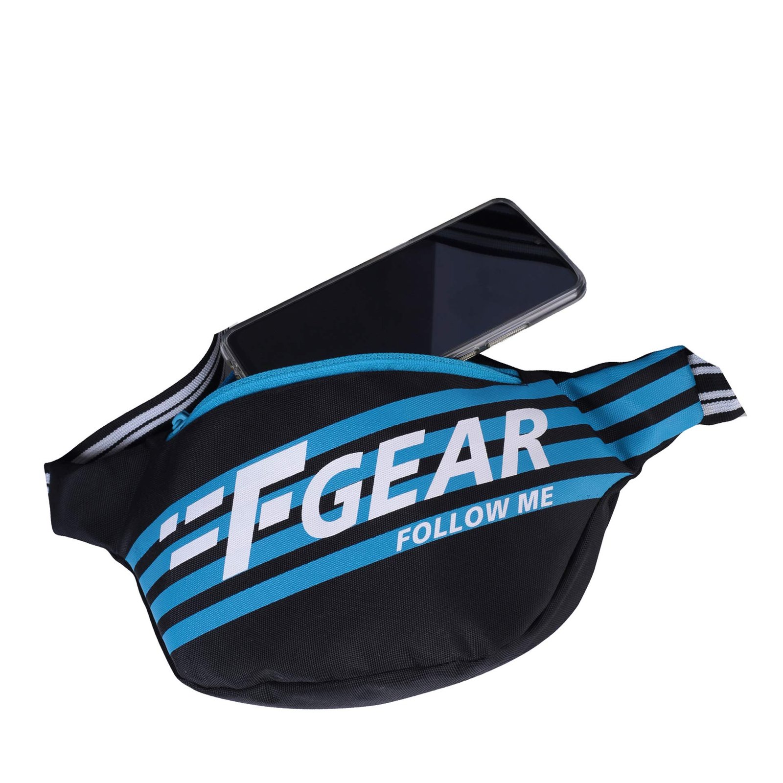 F Gear Enzo Blue Unisex |Crossbody Chest Bag|Fanny Pack for Hiking Travel Camping Running Sports Outdoors Money Wallet Pouch |Belt with Adjustable Strap|Water-Resistant|Made in India|1 Year Warranty
