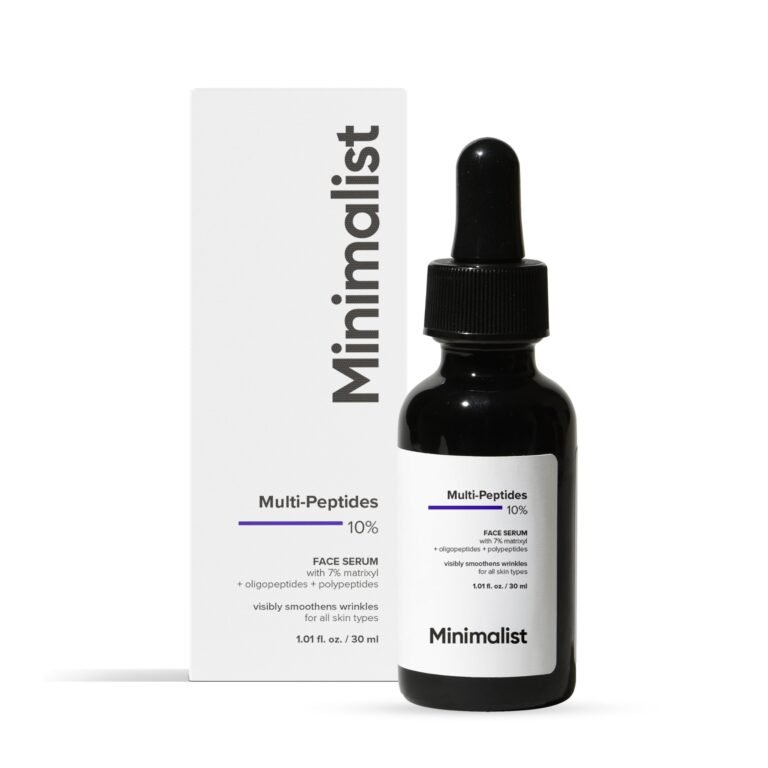 Minimalist Multi Peptide Night Face Serum for Ageless Younger Skin, 30 ml | Collagen Boosting, Hydrating & Overnight Repair Serum for Women & Men with 7% Matrixyl 3000 & 3% Bio-Placenta