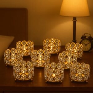 CentraLit Tealight Candle Holder Votives Bowl for Home Decoration, Christams Diya Diwali Decoration Lights Centerpieces for Wedding Home Party Table Decor (Gold (Pack of 10))