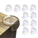 KidDough Baby Proofing Corner Guards, Corner Protector for Sharp Edges, Table Corner Protector for Baby Safety (Round Transparent)
