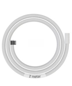 BUILDSKILL 2 Meter Semi-Automatic Washing Machine Pipe Inlet | Easy Install Soft PVC Material | 5-8Kg Washing Machine Water Inlet Pipe | Leak-Free Flexible Design Rubber Interface (Pack of 1-White)