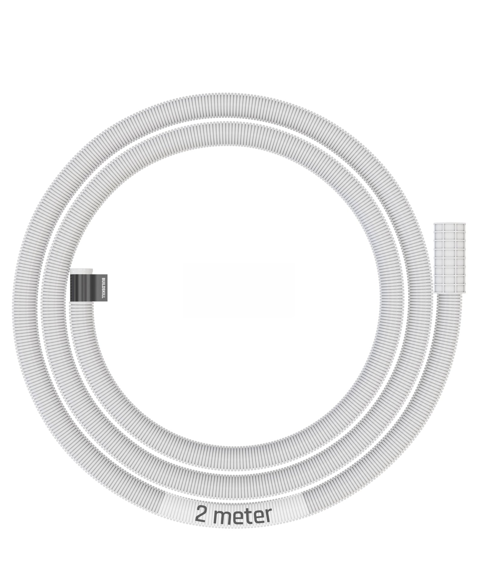 BUILDSKILL 2 Meter Semi-Automatic Washing Machine Pipe Inlet | Easy Install Soft PVC Material | 5-8Kg Washing Machine Water Inlet Pipe | Leak-Free Flexible Design Rubber Interface (Pack of 1-White)