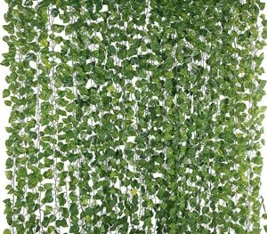 Artificial Garlands Hanging Leaves Greenery Vine Creeper Plants for Home Decor Main Door Wall Balcony Office Decoration Party Festival (8 Feet) (Pack of 3)